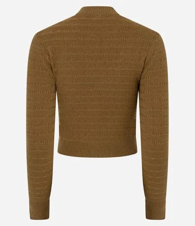 Suéter en Punto Texturizado con Cuello 6