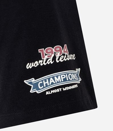 Remera Boxy en Algodón con Cuello Polo y Estampa Pre-Season 7