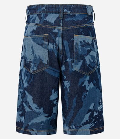 Bermuda Baggy Relaxed en Jeans con Estampa Manchada 6