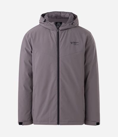 Campera Deportiva con Capucha y Estampa Lettering 4