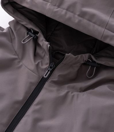 Campera Deportiva con Capucha y Estampa Lettering 9