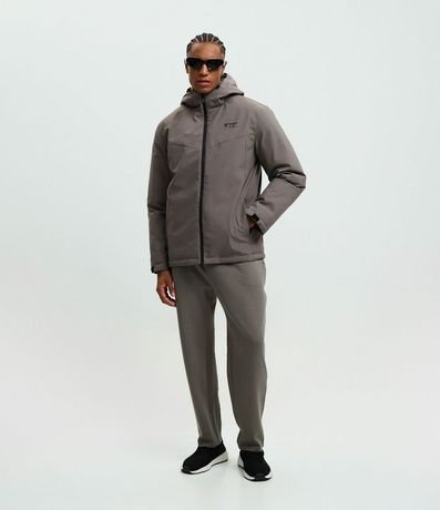 Campera Deportiva con Capucha y Estampa Lettering 2