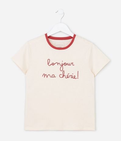 Remera Infantil con Lettering Bonjour ma Chérie - Talle 7 a 16 años 2