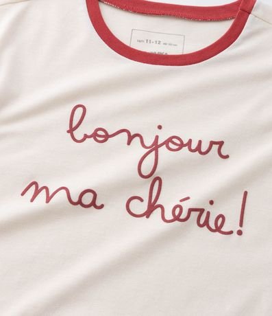 Remera Infantil con Lettering Bonjour ma Chérie - Talle 7 a 16 años 5