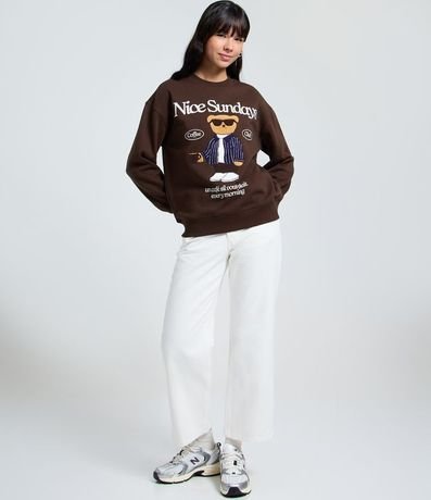 Buzo Algodón con Felpa Estampado Oso Nice Sundays 2