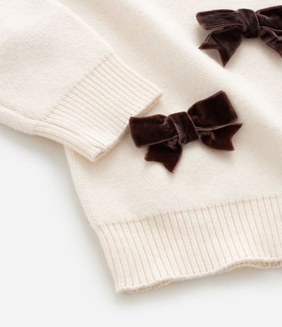 Suéter Infantil con Moñitas Aplicadas – Talle 1 a 5/6 4