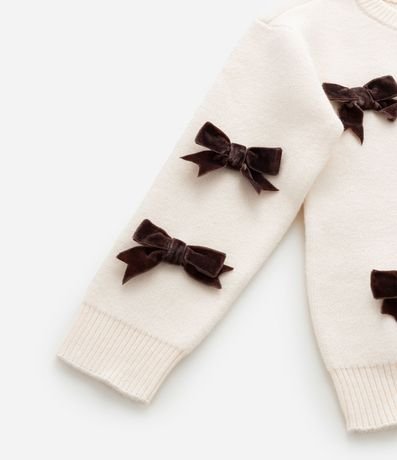 Suéter Infantil con Moñitas Aplicadas – Talle 1 a 5/6 5