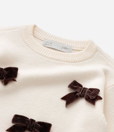 Suéter Infantil con Moñitas Aplicadas – Talle 1 a 5/6 6