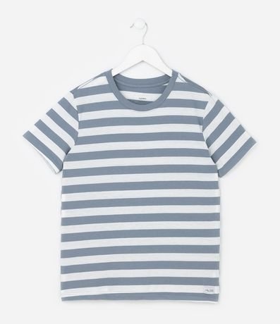 Remera Infantil Comfort con Estampa de Rayas  - Talle 5 a 14  Anos