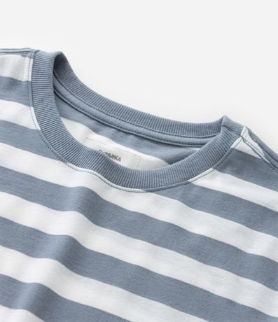 Remera Infantil Comfort con Estampa de Rayas  - Talle 5 a 14  Anos 4