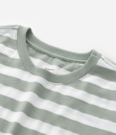 Remera Infantil Comfort con Estampa de Rayas  - Talle 5 a 14  Anos 4