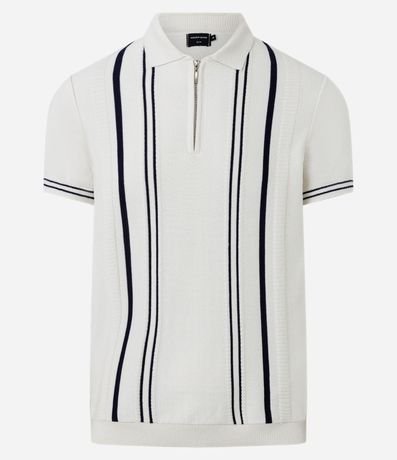 Camisa Polo Slim en Punto con Rayas Contrastantes  5