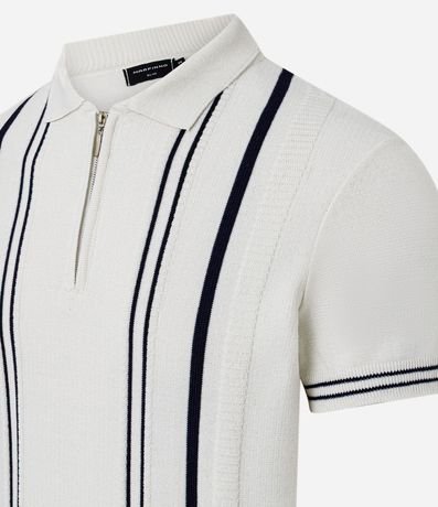 Camisa Polo Slim en Punto con Rayas Contrastantes  6