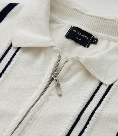 Camisa Polo Slim en Punto con Rayas Contrastantes  8