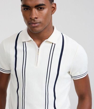 Camisa Polo Slim en Punto con Rayas Contrastantes  4