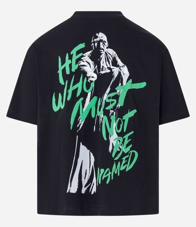 Remera en Algodón con Estampa Frente y Espalda Voldemort 6