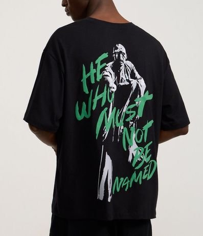 Remera en Algodón con Estampa Frente y Espalda Voldemort