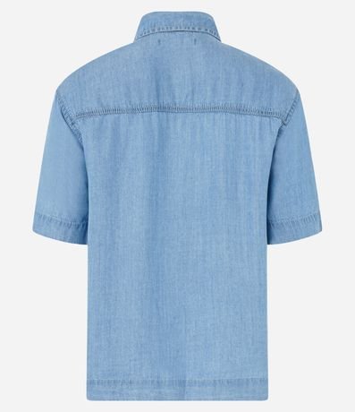 Camisa en Liocel con Botones Delanteros y Bolsillo en el Pecho 6