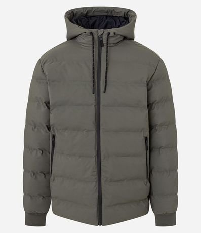 Campera Puffer Deportiva sin Costura con Capucha 4