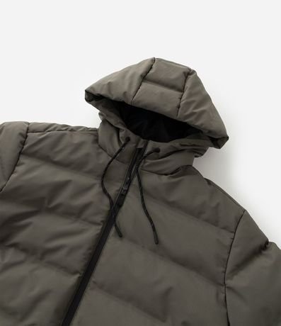 Campera Puffer Deportiva sin Costura con Capucha 6