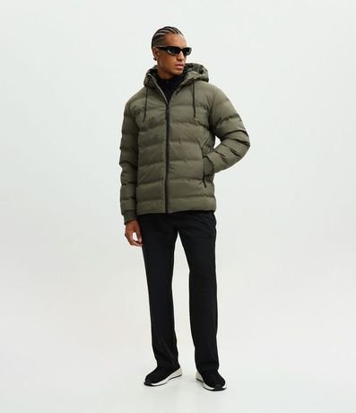 Campera Puffer Deportiva sin Costura con Capucha 2