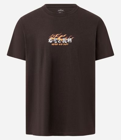 Remera en Algodón con Estampa Frente y Espalda Honor and Duty 7