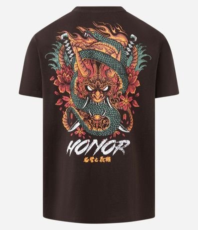 Remera en Algodón con Estampa Frente y Espalda Honor and Duty 8