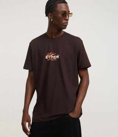 Remera en Algodón con Estampa Frente y Espalda Honor and Duty 3