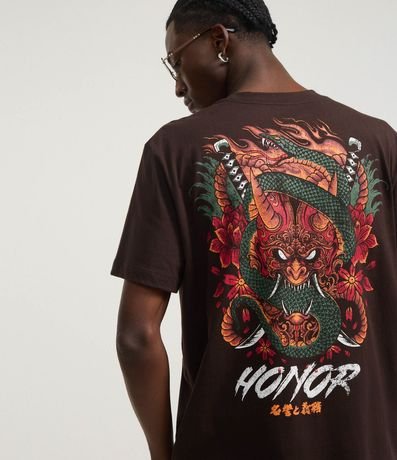 Remera en Algodón con Estampa Frente y Espalda Honor and Duty 5