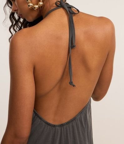 Vestido Evasê Frente única en Algodón con Fruncidos 4