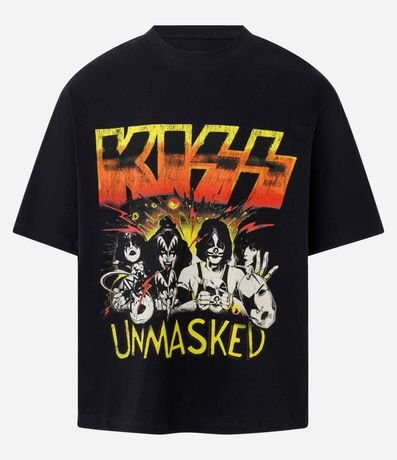 Remera Boxy en Algodón con Estampado Kiss 5