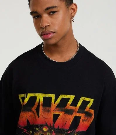 Remera Boxy en Algodón con Estampado Kiss 4