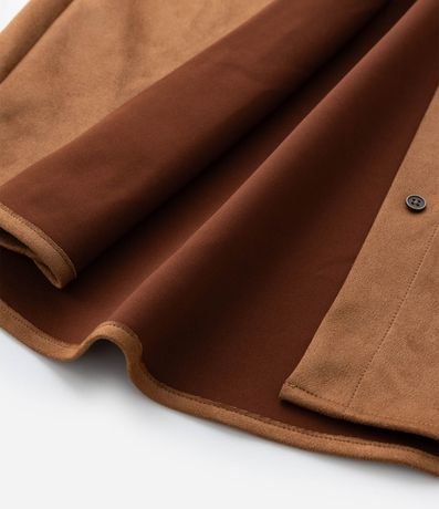 Camisa en Gamuza con Mangas Largas y Pequeño Bolsillo 4