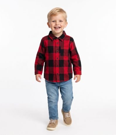 Camisa Manga Larga de Cuadros Búfalo - Talle 1 a 6 años 1
