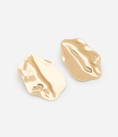 Caravana Botón en Metal Liso con Formato Orgánico