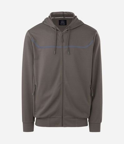 Saco Deportivo Texturizado con Raya Reflectante y Capucha 5