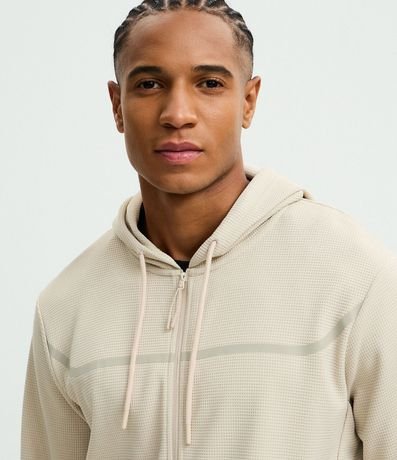 Saco Deportivo Texturizado con Raya Reflectante y Capucha 4