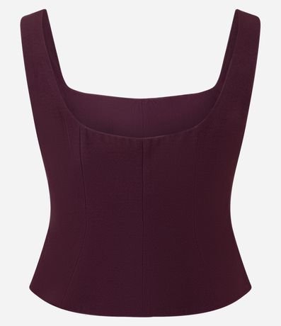 Blusa Sastrería con Escote Quadrado y Bajo Estruturada 6