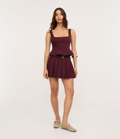 Blusa Sastrería con Escote Quadrado y Bajo Estruturada 2