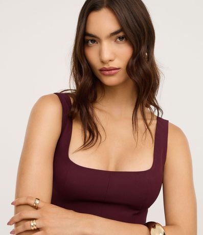 Blusa Sastrería con Escote Quadrado y Bajo Estruturada 3