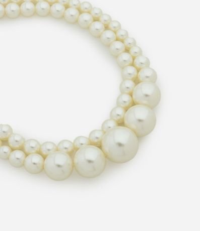 Collar capas con Perlas Artificiales