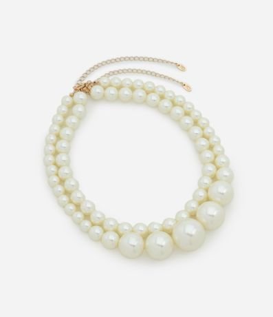 Collar capas con Perlas Artificiales 2