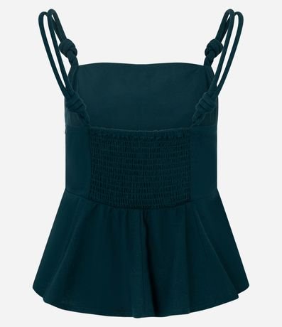 Blusa en Viscolino con Asa Doble y Bajo Peplum 7