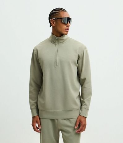 Buzo en Microfibra Liso con Cremallera 1