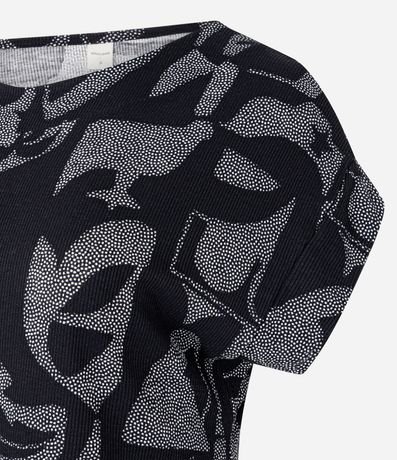 Blusa en Rib con Estampa Abstracta 6