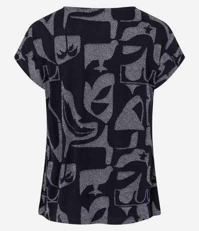 Blusa en Rib con Estampa Abstracta 7