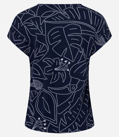 Blusa Acanalada en Rib con Estampa Floral y Follaje 7