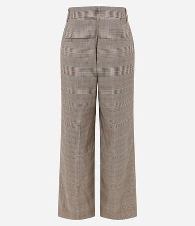 Pantalón Wide Leg en Sastrería con Estampa de Cuadros 6