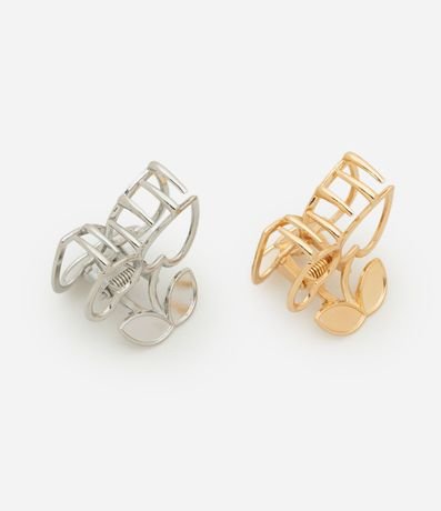 Kit 02 Pinzas para el Pelo en Metal Cereza Corazón 2