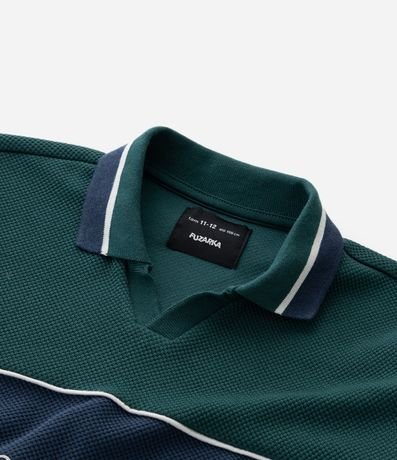 Saco Infantil con Cuello Polo y Recortes Deportivos – Talle 5 a 14 años 5